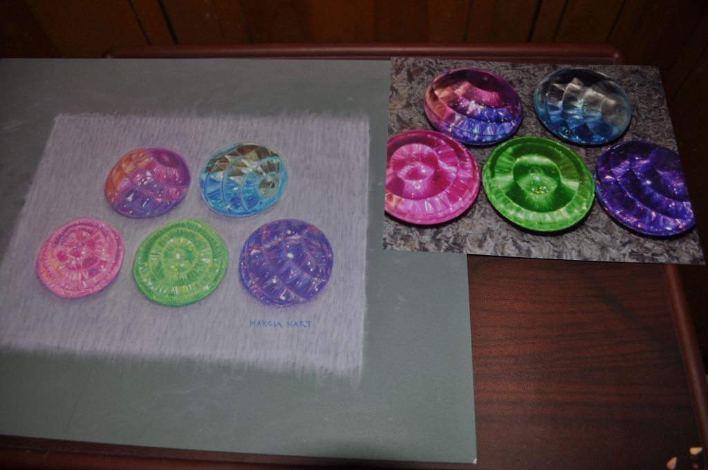 My pastel with my photo that I used as a source