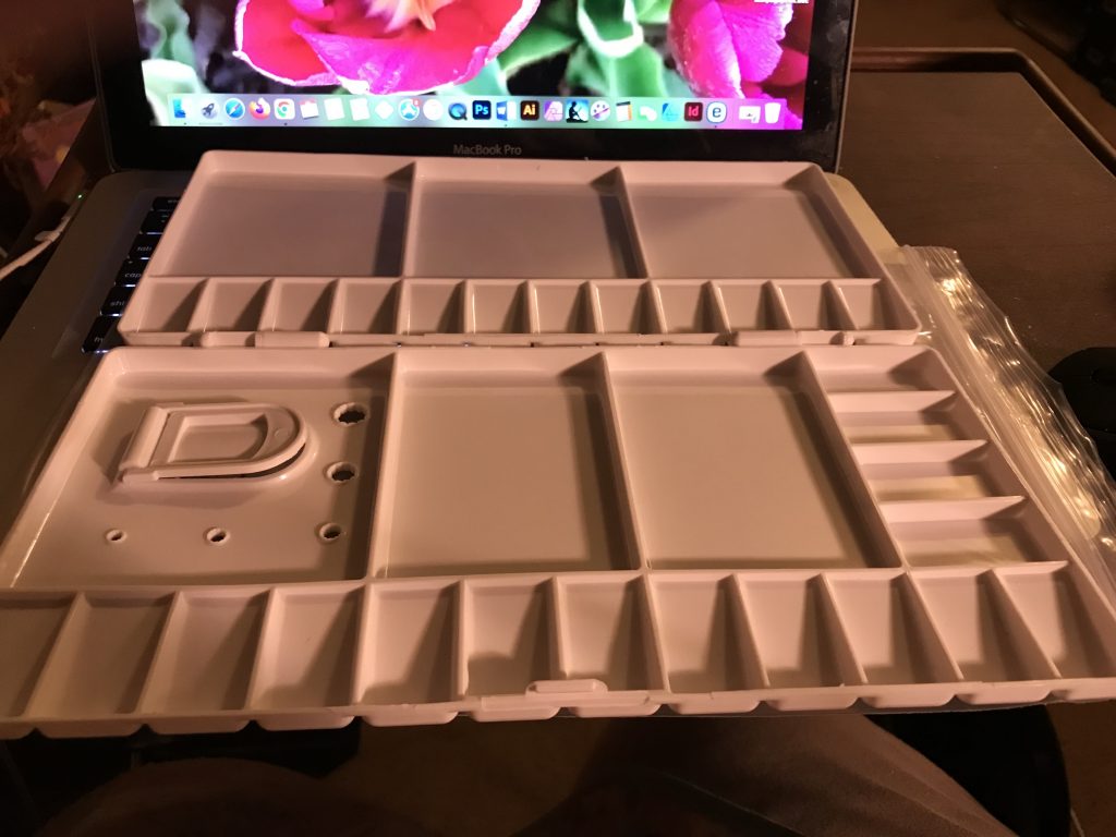 watercolor palette open