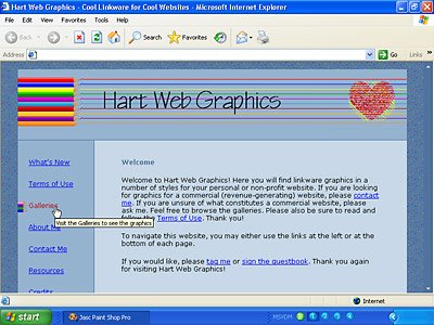 A later version of Hart Web Graphics -- Home page