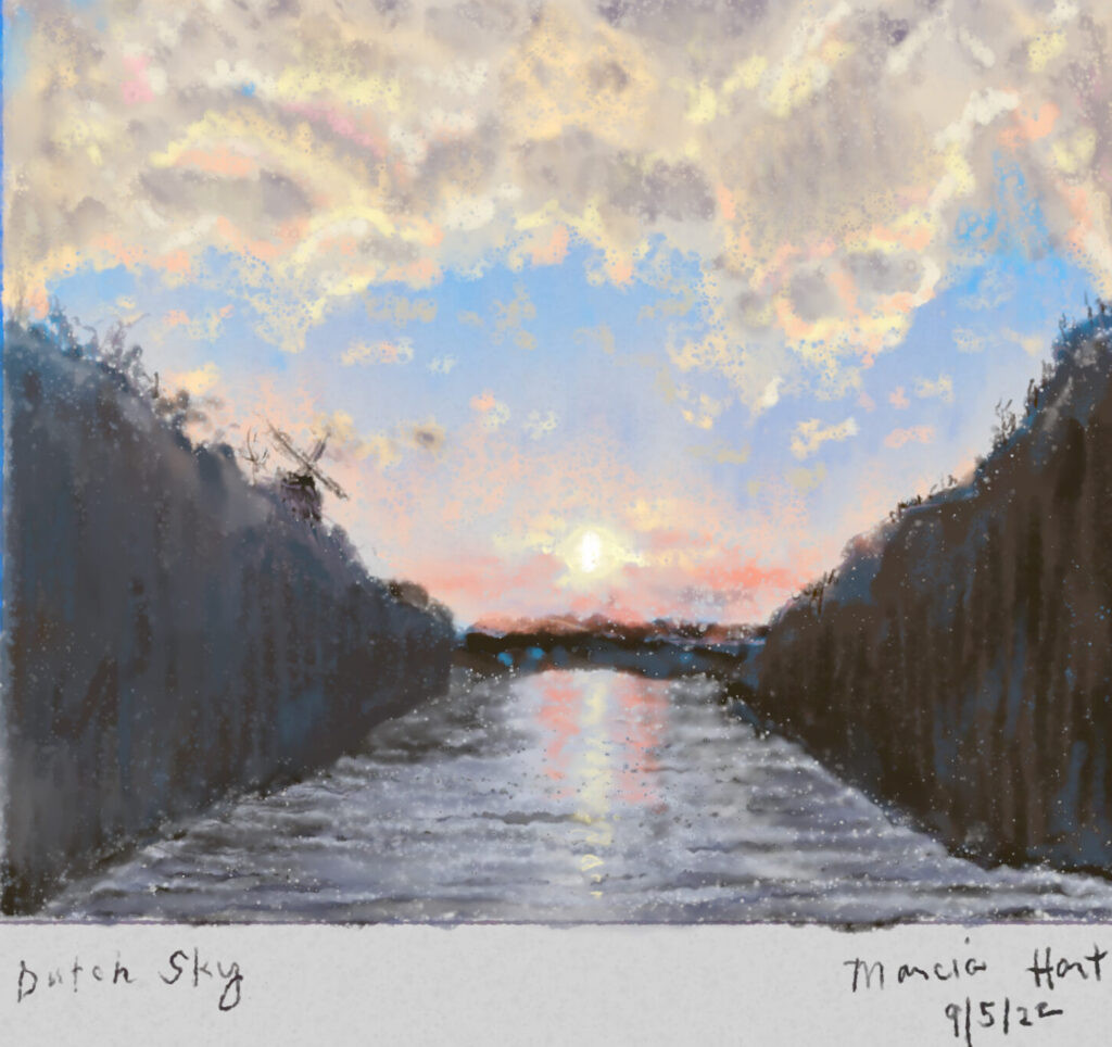 Dutch Sky (2022) — My first completed digital pastel using iPastels on the iPad